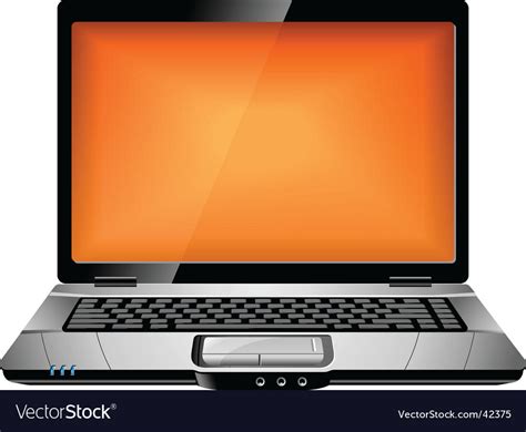 orange laptop royalty  vector image vectorstock