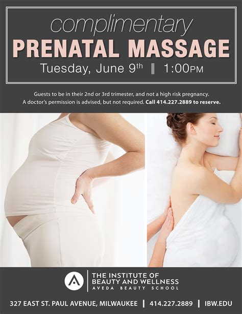 complimentary prenatal massage institute of beauty and wellness