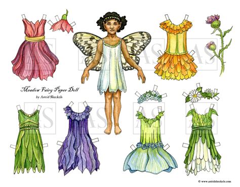 Meadow Fairy Paper Doll Etsy Paper Dolls Prima Paper Dolls Paper