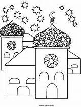 Orientalische Ausmalen Kidsweb Krippe Morocco Mandalas Häuser sketch template