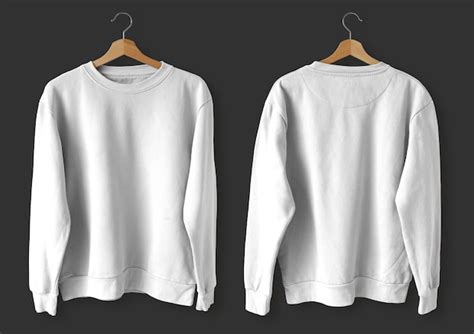 witte trui voor en achterkant gratis foto