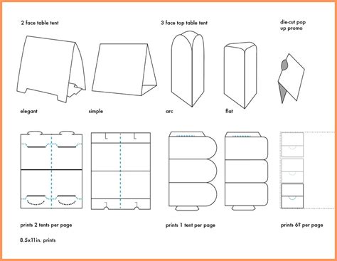 table tent template word
