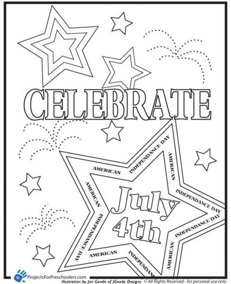 preschool coloring pages    july preschool july thindependence
