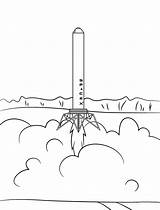Falcon Spacex Landing Spaceship Onlinecoloringpages sketch template