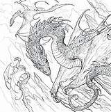Coloring Dragons Dungeons Pages Getcolorings Color sketch template