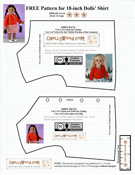 Free Doll Clothes Patterns For 18 Inch Dolls Shirts