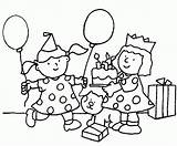 Birthday Pages Coloring Kids Party Happy Coloring4free Printable Popular sketch template