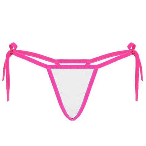 sexy women micro panties low rise thongs tie side knickers crotchless