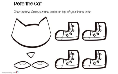 pete  cat coloring pages crafts printable  kids  adults