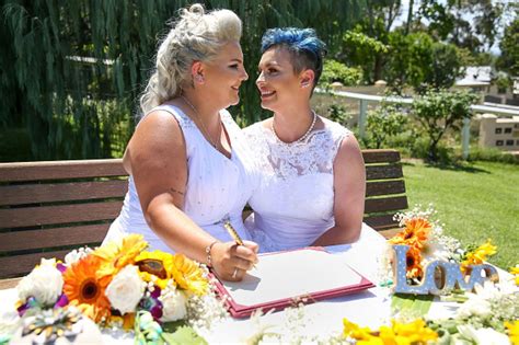 Brides Become Australia S First Same Sex Married Couple