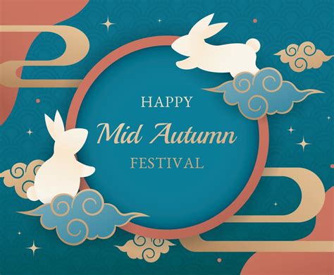 happy mid autumn festival freevectors