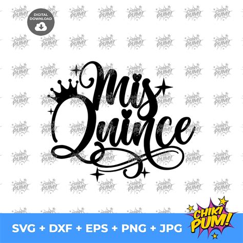 mis quince svg mis quince cake topper svg  birthday cut etsy