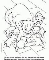 Coloring Kitten Pages Baby Print sketch template