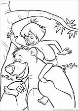 Jungle Coloring Book Baloo Pages Bagheera Disney Mowgli sketch template