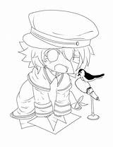 Vocaloid Coloring Pages Rin Oliver Lineart Kagamine Line Deviantart Popular Coloringhome sketch template