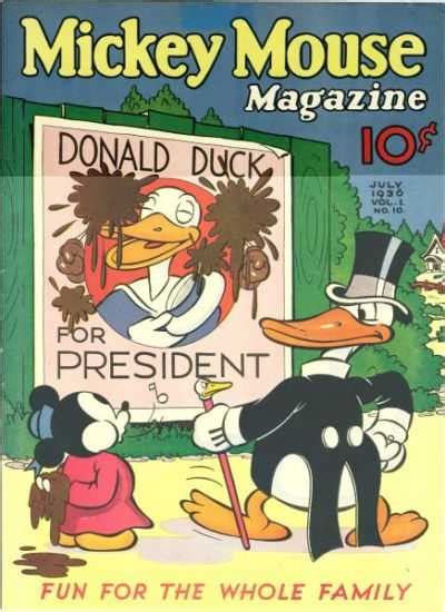 mickey mouse magazine 10 donald duck for president issue