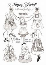 Paper Doll Victorian Dolls Coloring Printable Vintage Pages Color Costume Choose Board Girls sketch template