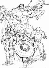 Marvel sketch template