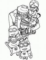 Coloring Minion Pages Printables Kids sketch template