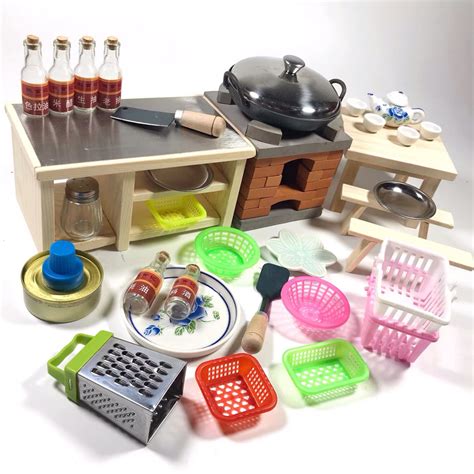 real mini kitchen cooking set  miniature food cooking etsy