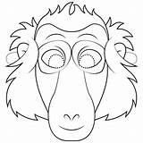 Mask Baboon Coloring Printable Animal Supercoloring Crafts Categories sketch template