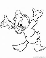 Coloring Ducktales Louie Pages Disneyclips Cheering Funstuff sketch template