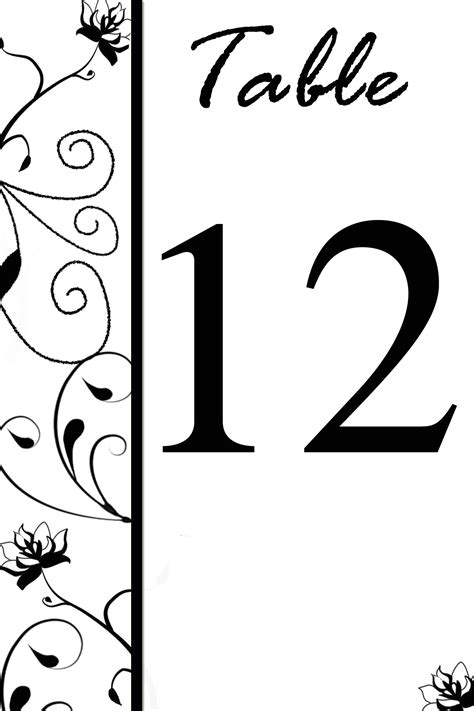 table number templatesswirly flowers bridal party tees