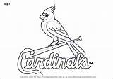 Cardinals St Louis Logo Draw Step Drawing Arch Gateway Tutorials Mlb Getdrawings sketch template