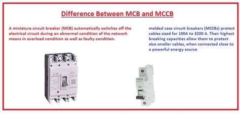 difference  mcb  mccb  engineering knowledge