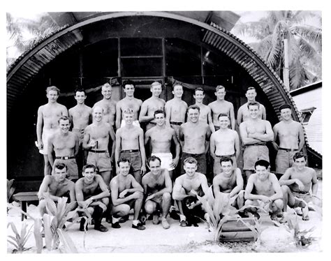 Group Of Shirtless Soldiers In The Pacific Theatre Wwii