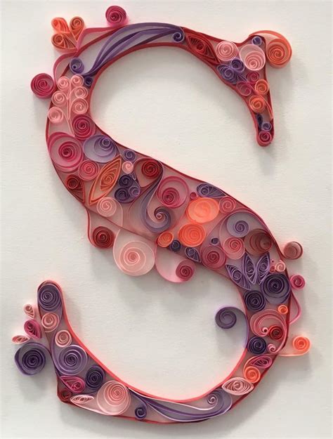 paper quilled monogram letter etsy quilling designs paper quilling