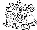 Santa Coloring Claus Pages Sleigh Printable Reindeer His Christmas Clipart Santas Rudolph Print Color Drawing Workshop Cliparts Clip Kids Xmas sketch template
