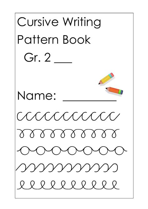 cursive handwriting pattern book teacha