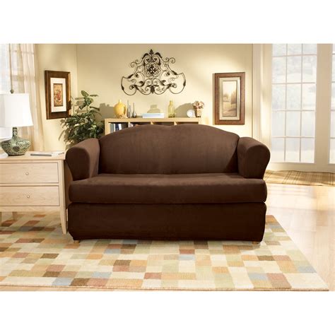 fit stretch suede  cushion  piece sofa slipcover walmartcom