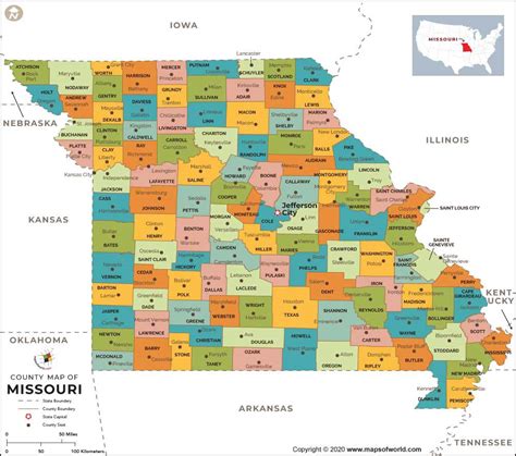 missouri county map missouri counties