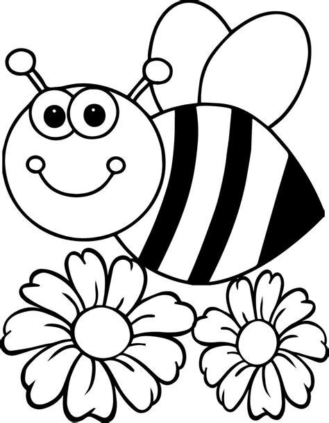bee coloring pages  print