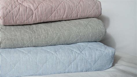striped cotton quilted throws blankets natural bed company
