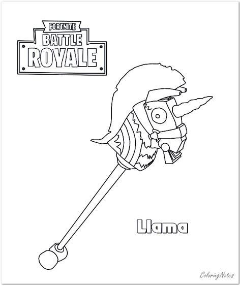 list  fortnite coloring pages llama