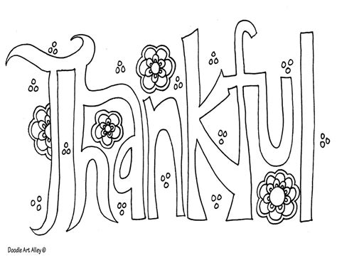 thankful pages coloring pages