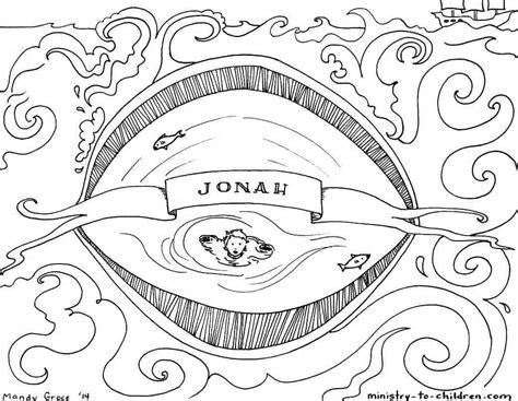 jonah bible coloring page ministry  children
