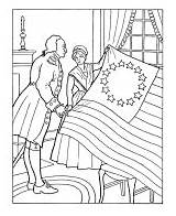 Flag Coloring Pages Betsy Ross American Printables Usa Sheets Printable Holidays States United June Template Continental Congress Print Go sketch template