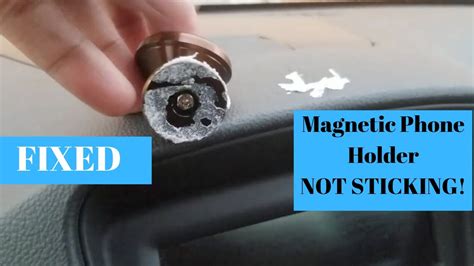 fix magnetic car holder  sticking  dashboard solved youtube