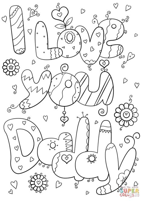 love dad coloring pages  getdrawings