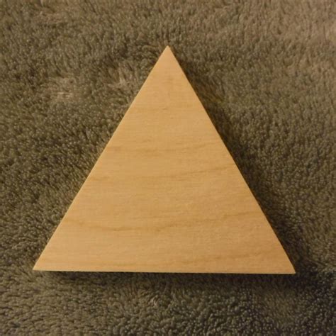 wooden triangle triangle wooden wood geometric  craft etsy