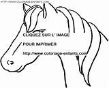 Coloring Horse Pages Book Cheval Portrait sketch template