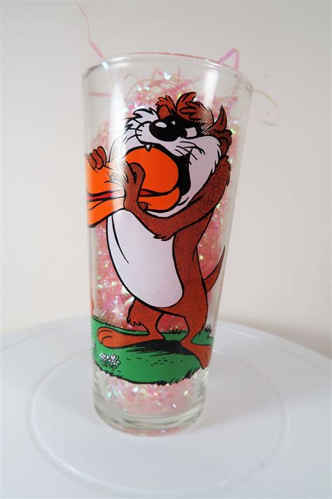 Vintage 1976 Taz And Daffy Duck Drinking Glass Pepsi Collector Etsy