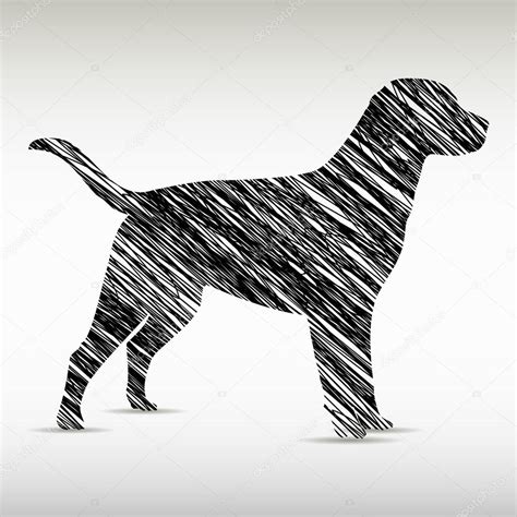 design stylise de logo de chien silhouette animale artistique image
