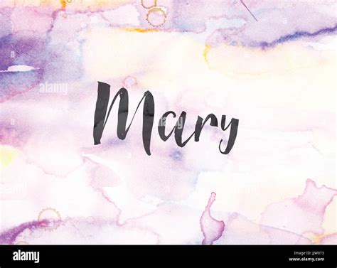 mary concept  theme written  black ink   colorful