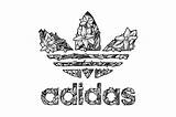 Adidas Trefoil sketch template