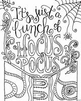 Coloring Halloween Pages Bunch Hocus Pocus Just sketch template